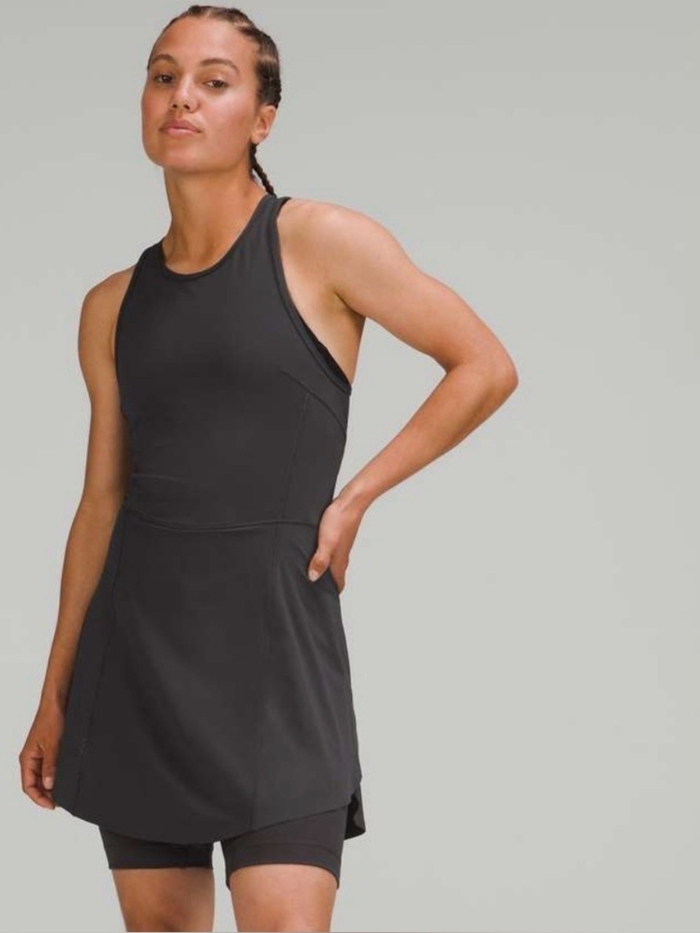 Lululemon Nulux Running Dress Graphite Grey Size 4